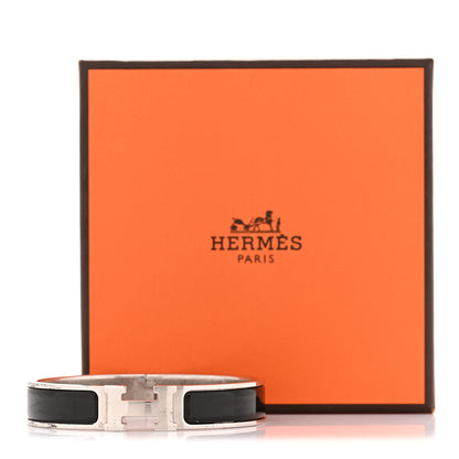 Hermes Enamel Narrow Clic Clac H Bracelet GM Black 5 of 5