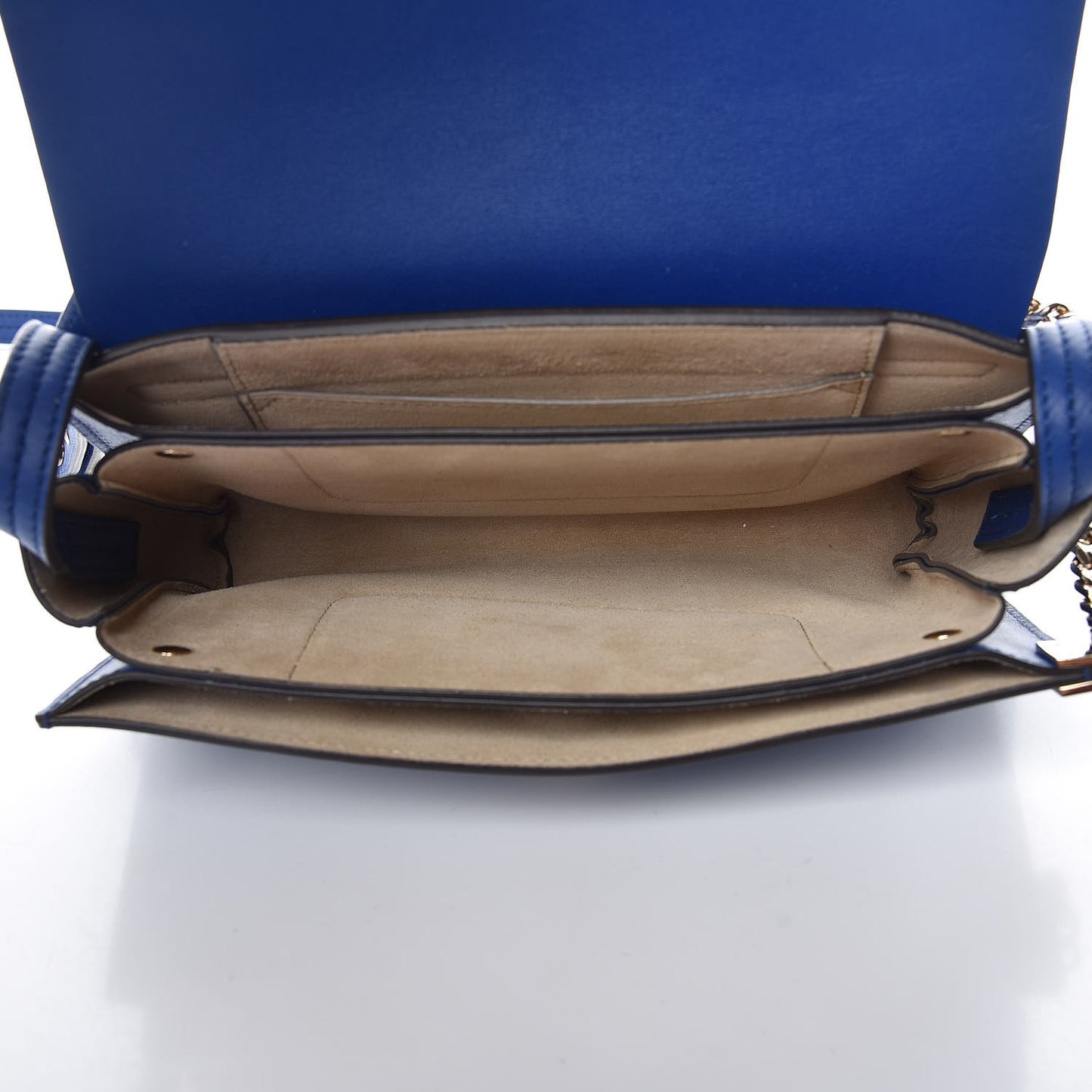Suede Calfskin Small Faye Shoulder Bag Majesty Blue