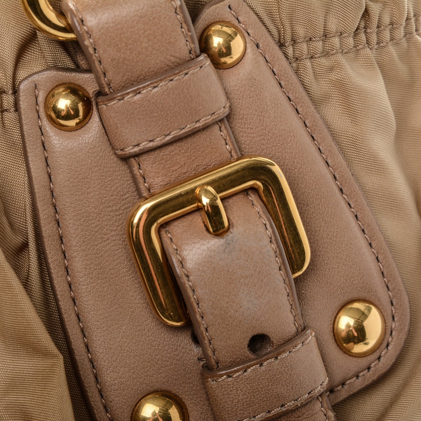 Tessuto Nylon Gaufre Tote Cammello