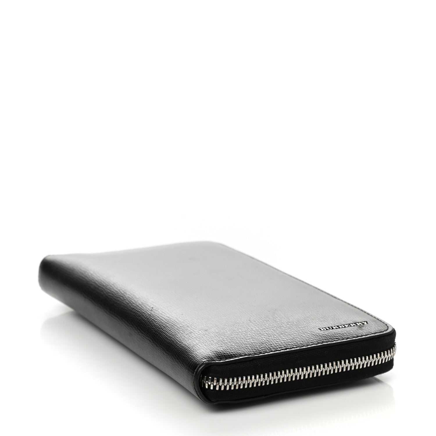 Burberry London Grainy Calfskin Renfrew Long Zip Around Wallet Black 4 of 11