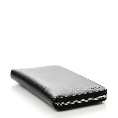 Burberry London Grainy Calfskin Renfrew Long Zip Around Wallet Black 4 of 11