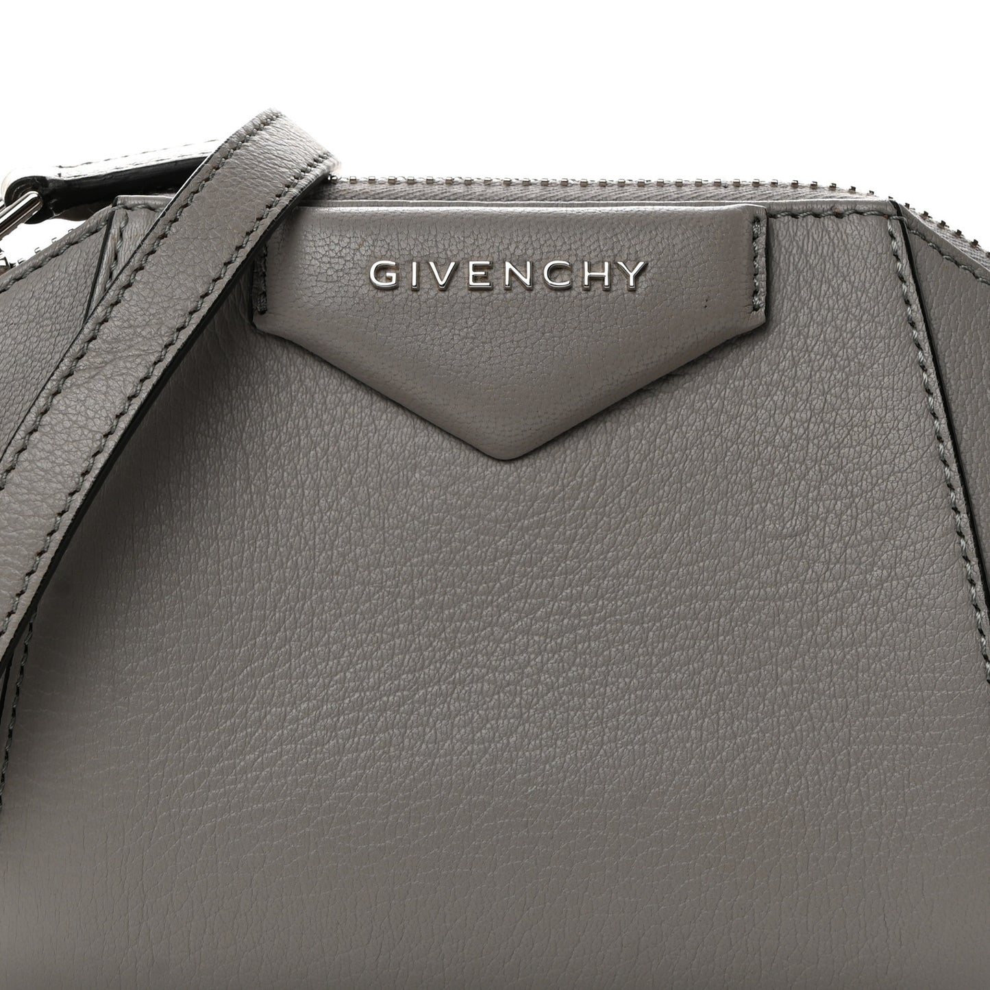 Sugar Goatskin Nano Antigona Pearl Grey