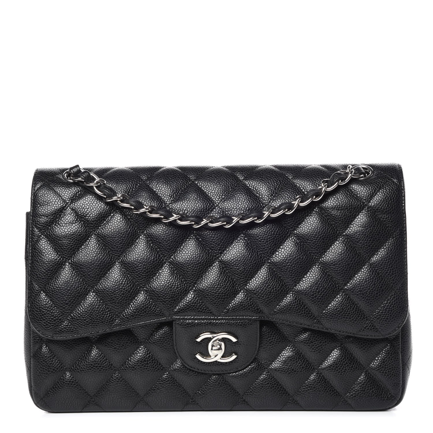 Chanel Caviar Quilted Jumbo Double Flap Black 1 of 10