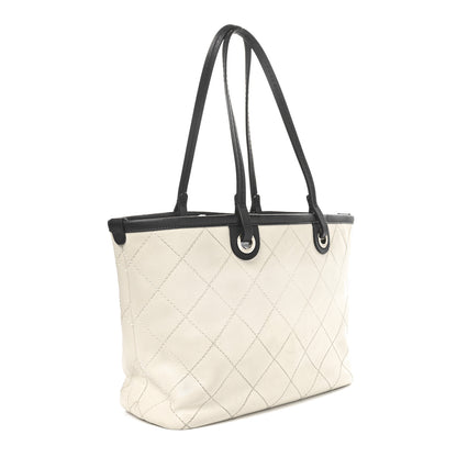Chanel Grained Calfskin Shopping Fever Tote White 2 of 10