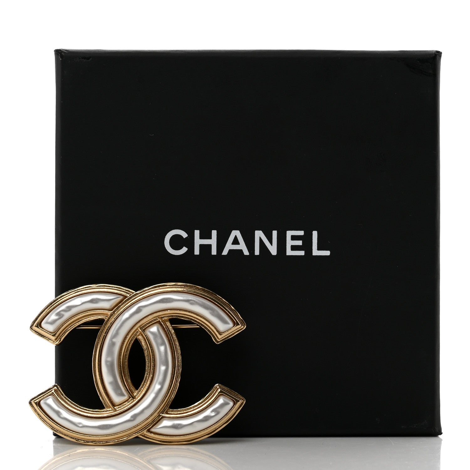 Chanel Metal Pearl CC Brooch Gold 5 of 5