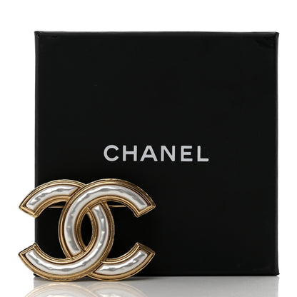 Chanel Metal Pearl CC Brooch Gold 5 of 5