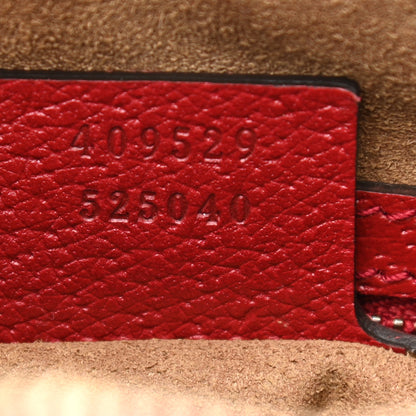 Gucci GG Supreme Monogram Tian Small Boston Beige Multicolor Red 7 of 10