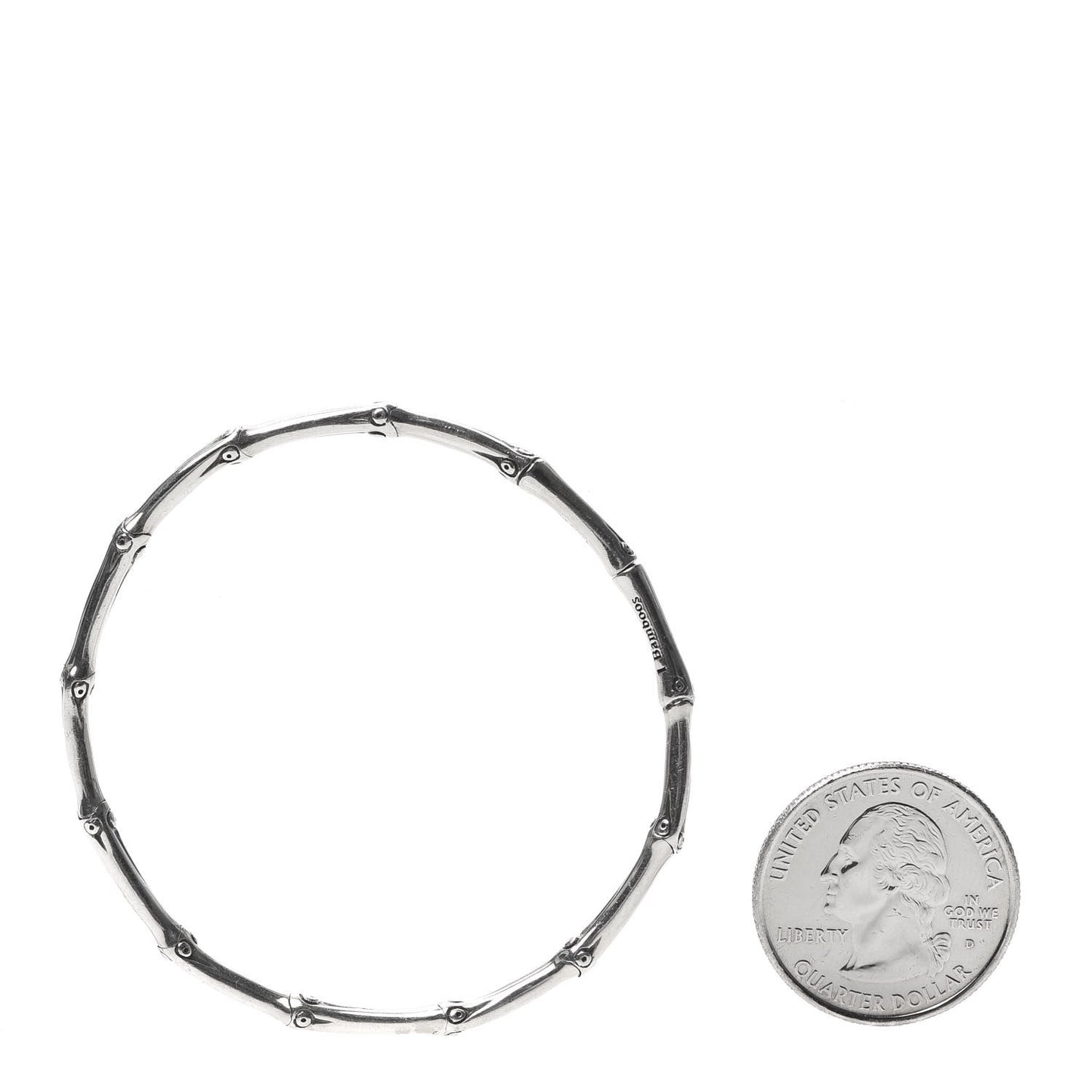 Sterling Silver 57mm Bamboo Hoop Earrings