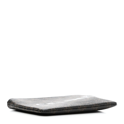 Celine Triomphe Canvas Logo Coin and Card Pouch With Hook Black 4 of 6