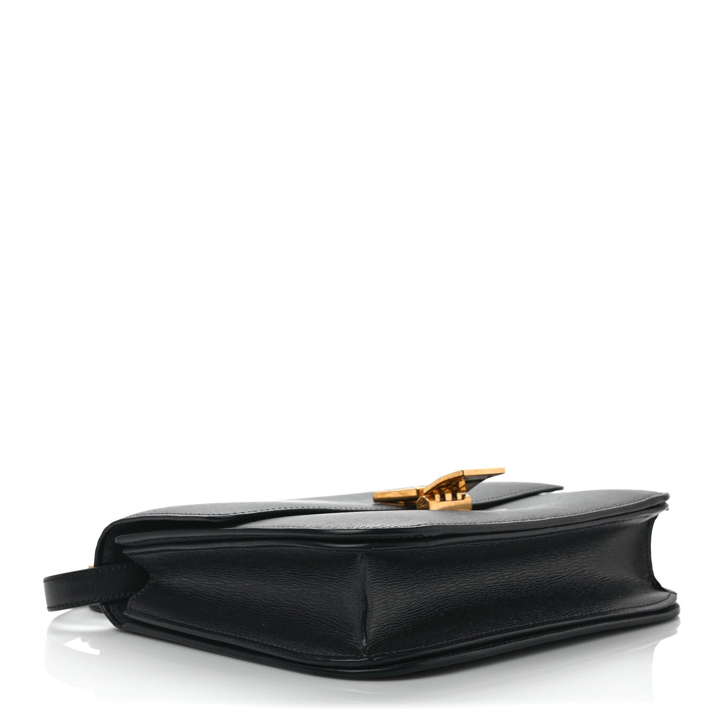 Liege Calfskin Medium Classic Box Flap Bag Black