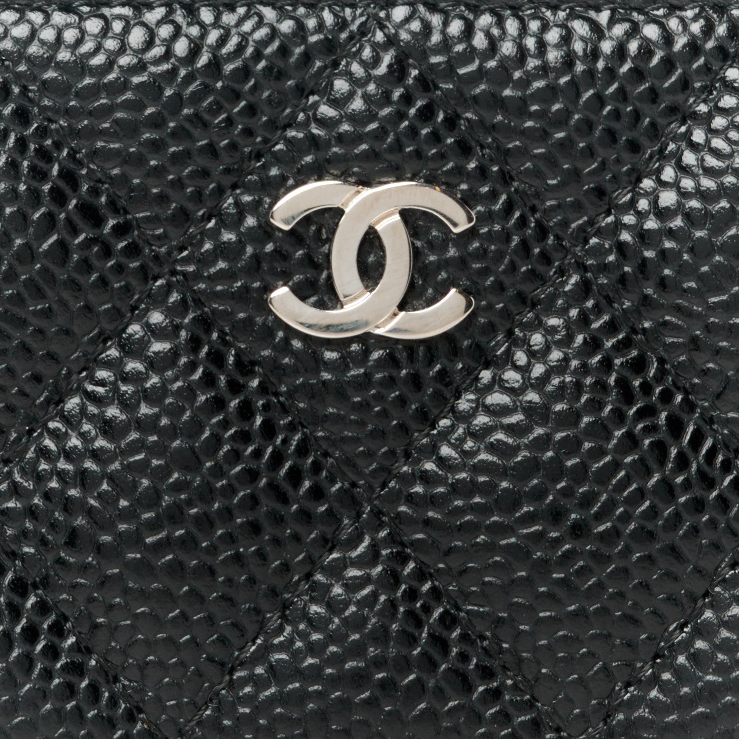 Chanel Caviar Quilted Zip Coin Purse Black 8 of 11