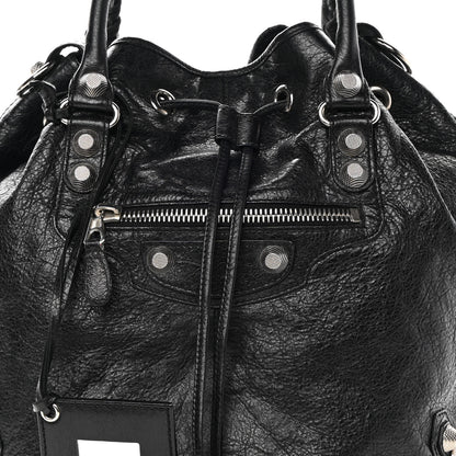 Balenciaga Agneau Giant 12 Silver Hardware Mini Pompon Black 8 of 13