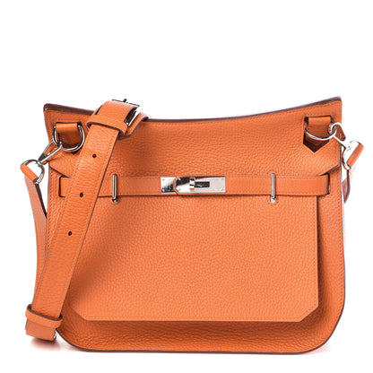 Hermes Taurillon Clemence Jypsiere 28 Orange 1 of 19