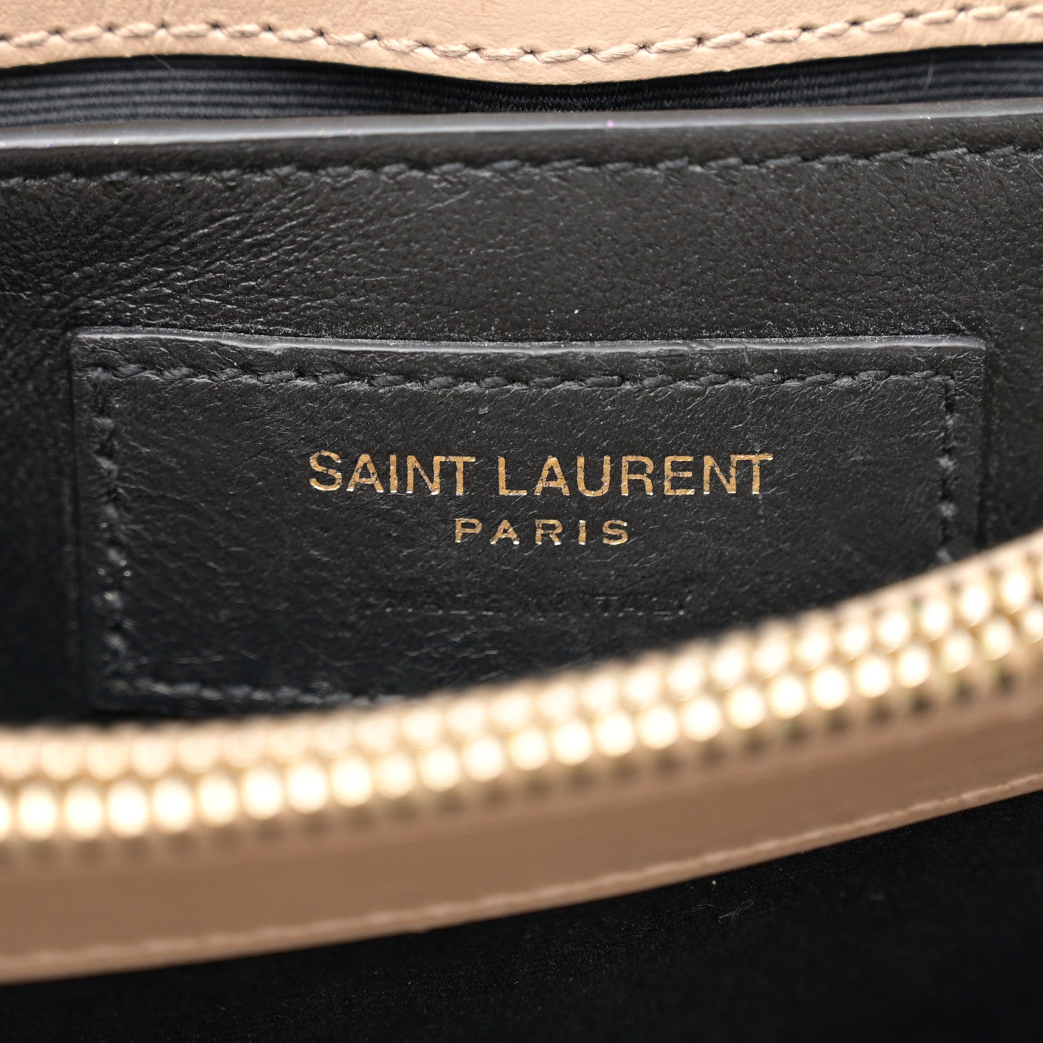 Saint Laurent Calfskin Y Quilted Monogram Small Loulou Chain Satchel Dark Beige 6 of 16