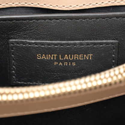 Saint Laurent Calfskin Y Quilted Monogram Small Loulou Chain Satchel Dark Beige 6 of 16