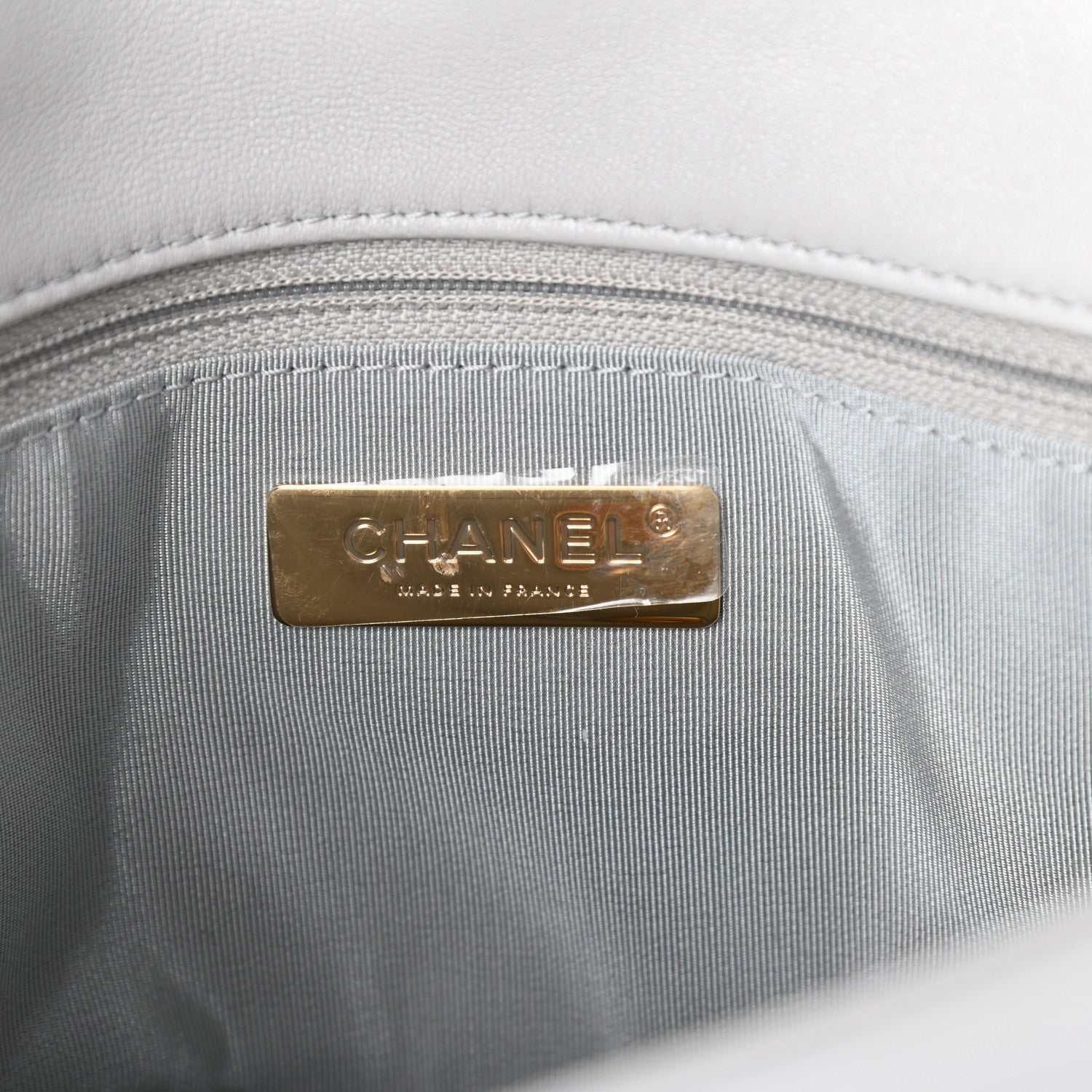 Chanel Lambskin Quilted Medium Chanel 19 Flap Grey 6 of 10
