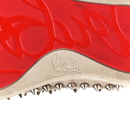 Christian Louboutin eau Velours Womens Louis Spikes Flat Sneakers 37 Colombe 6 of 10