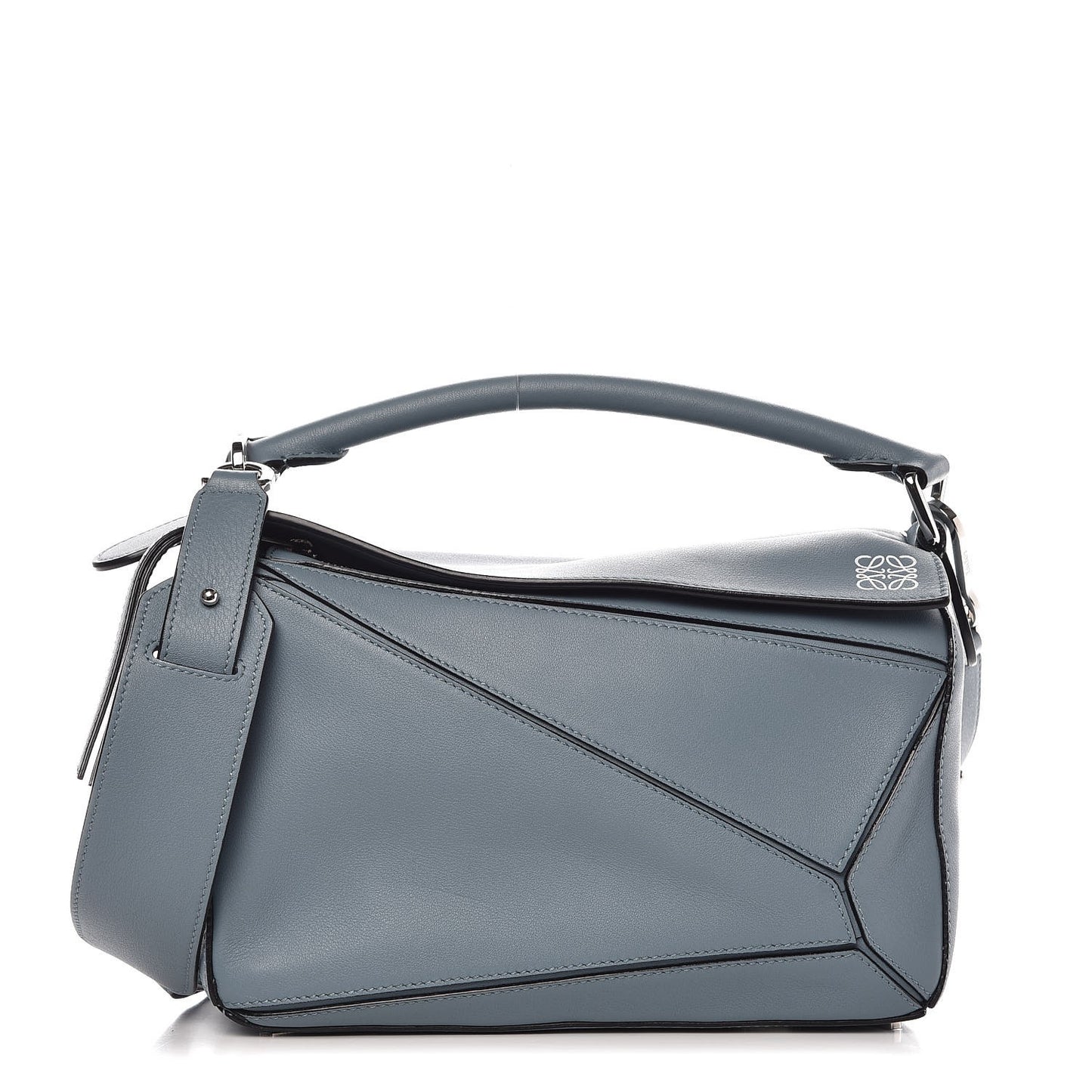 Calfskin Small Puzzle Bag Stone Blue