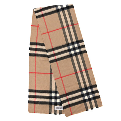 Burberry Cashmere Giant Check Scarf Archive Beige 2 of 3