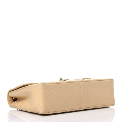 Chanel Caviar Quilted Jumbo Single Flap Beige 4 of 11