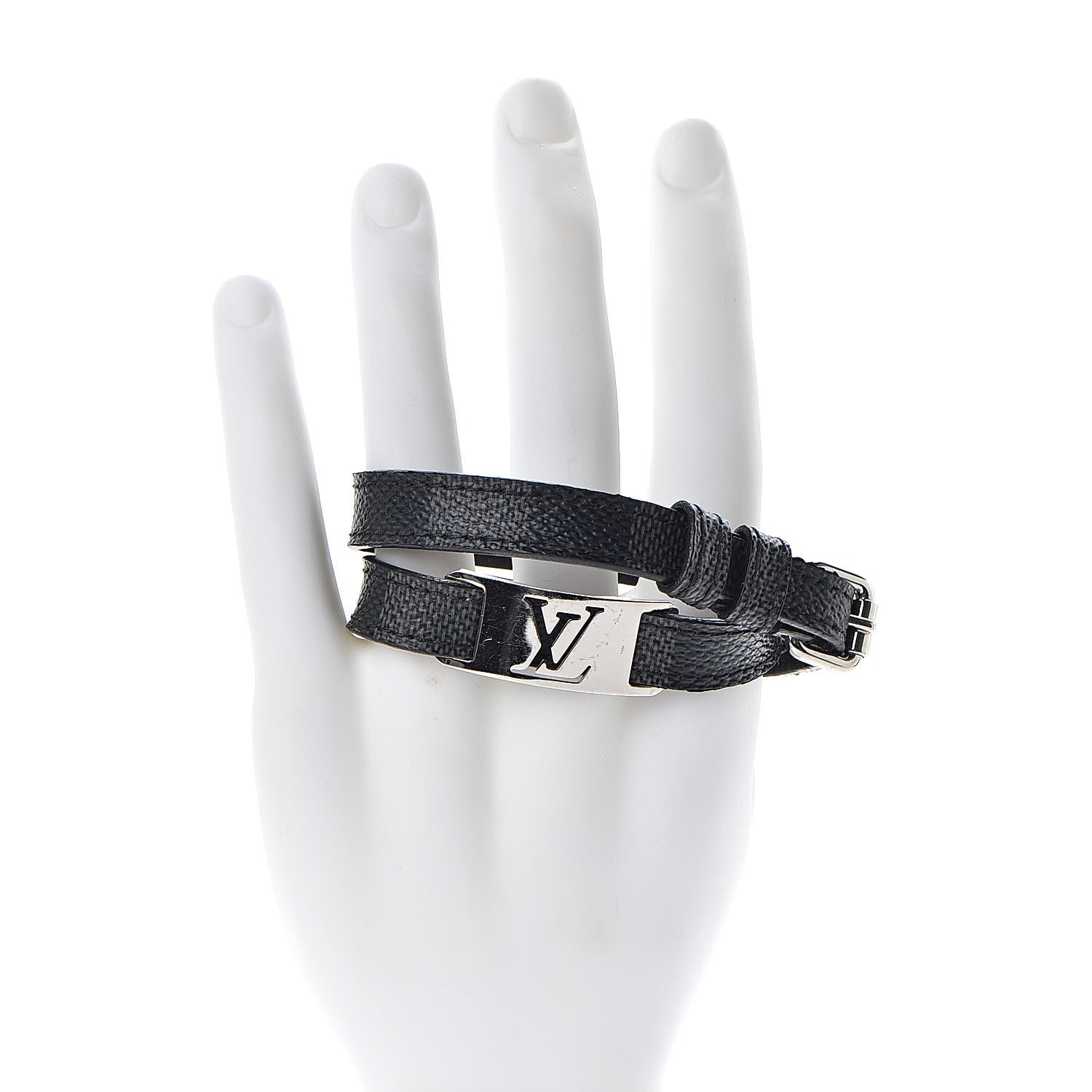 Louis Vuitton Damier Graphite Sign It Bracelet 2 of 9