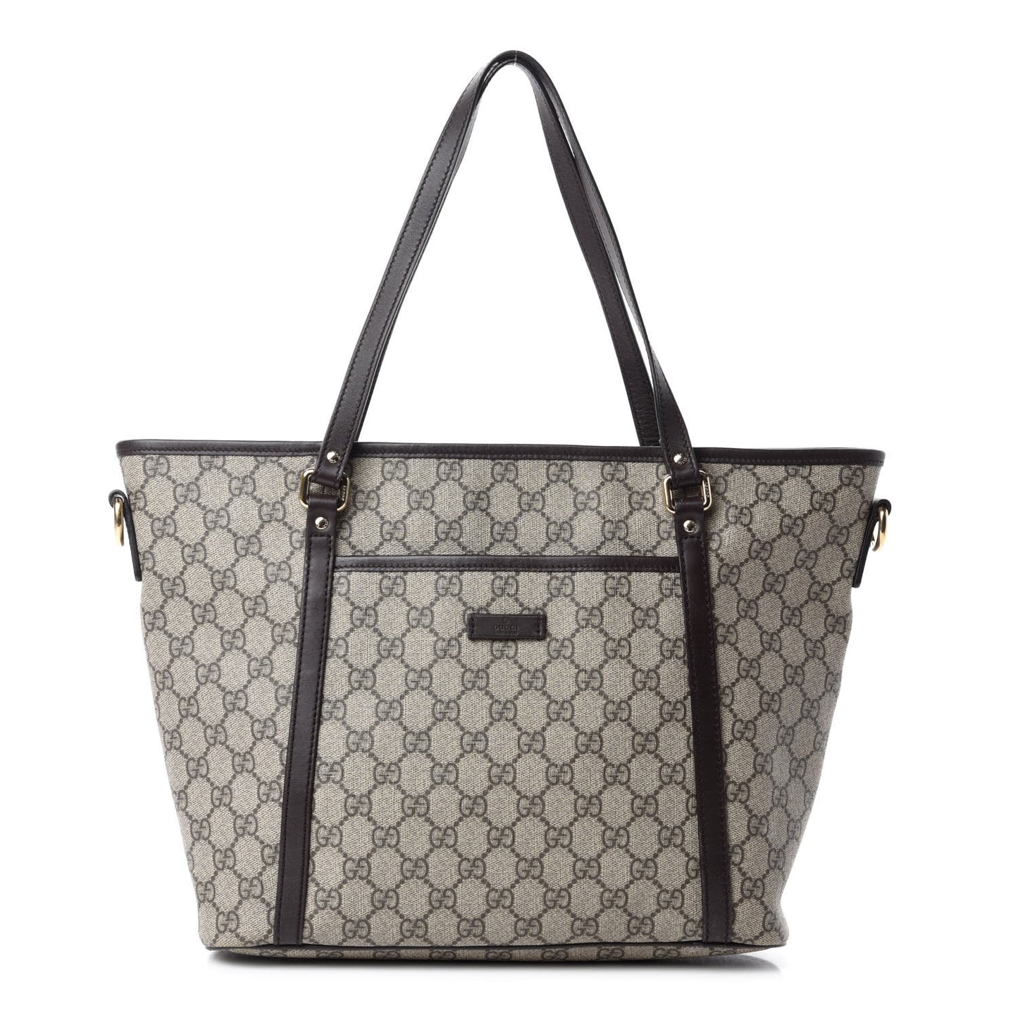 GG Supreme Monogram Medium Joy Tote Dark Brown