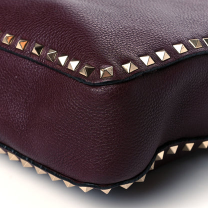 Valentino Garavani Pebbled Calfskin Large Rockstud Flip-Lock Messenger Bag Vinaccia 9 of 10