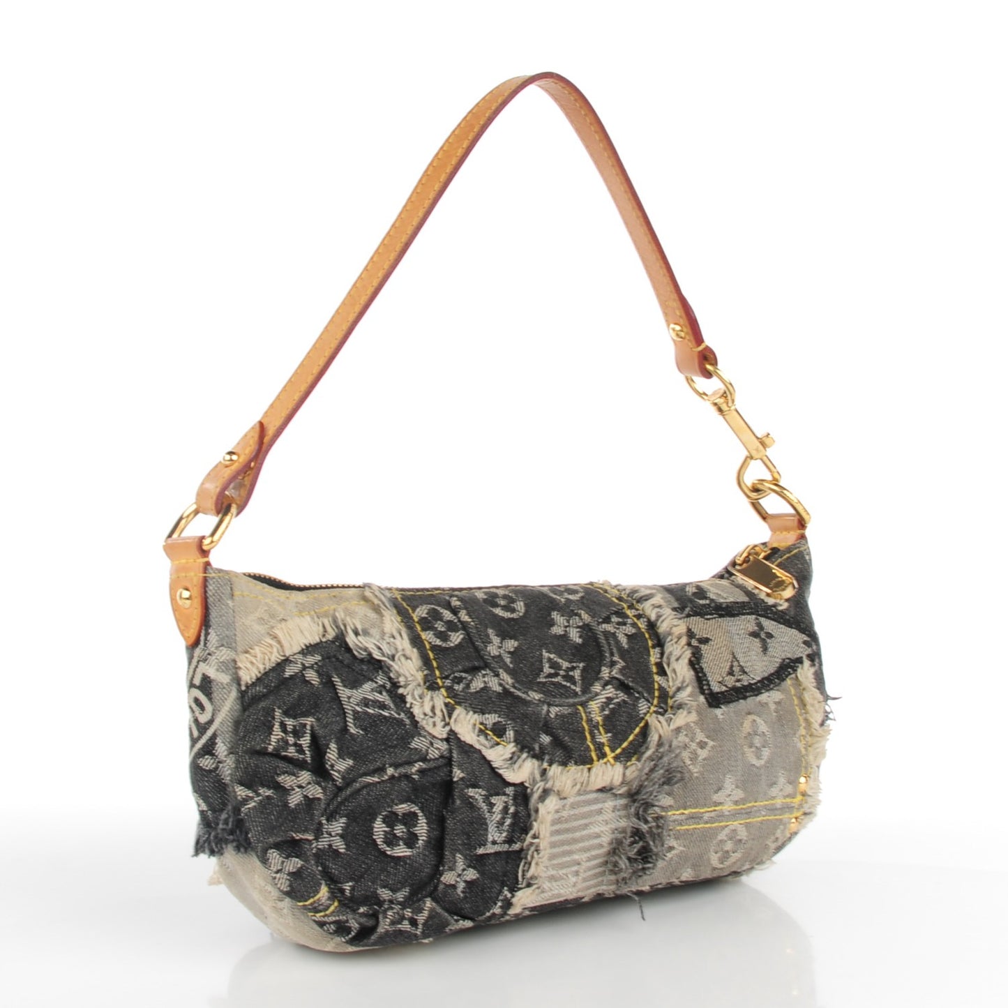 Denim Patchwork Pouchy Grey