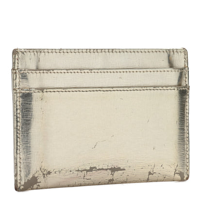 Chanel Metallic Calfskin CC Card Holder Gold 3 of 12