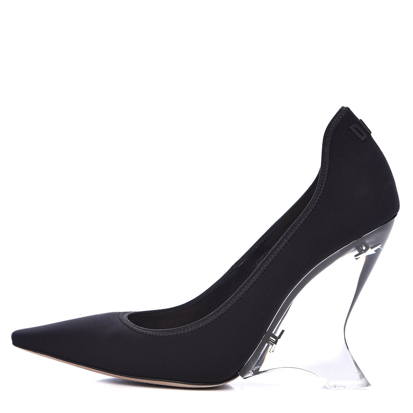 Grosgrain Neoprene Lucite Etoile Pumps 37 Black