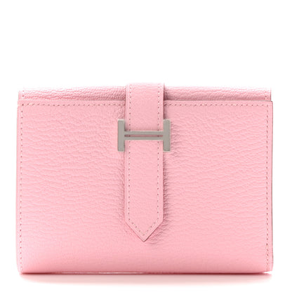 Hermes Chevre Mysore Tri-Fold Compact Bearn Wallet Rose Sakura 1 of 6