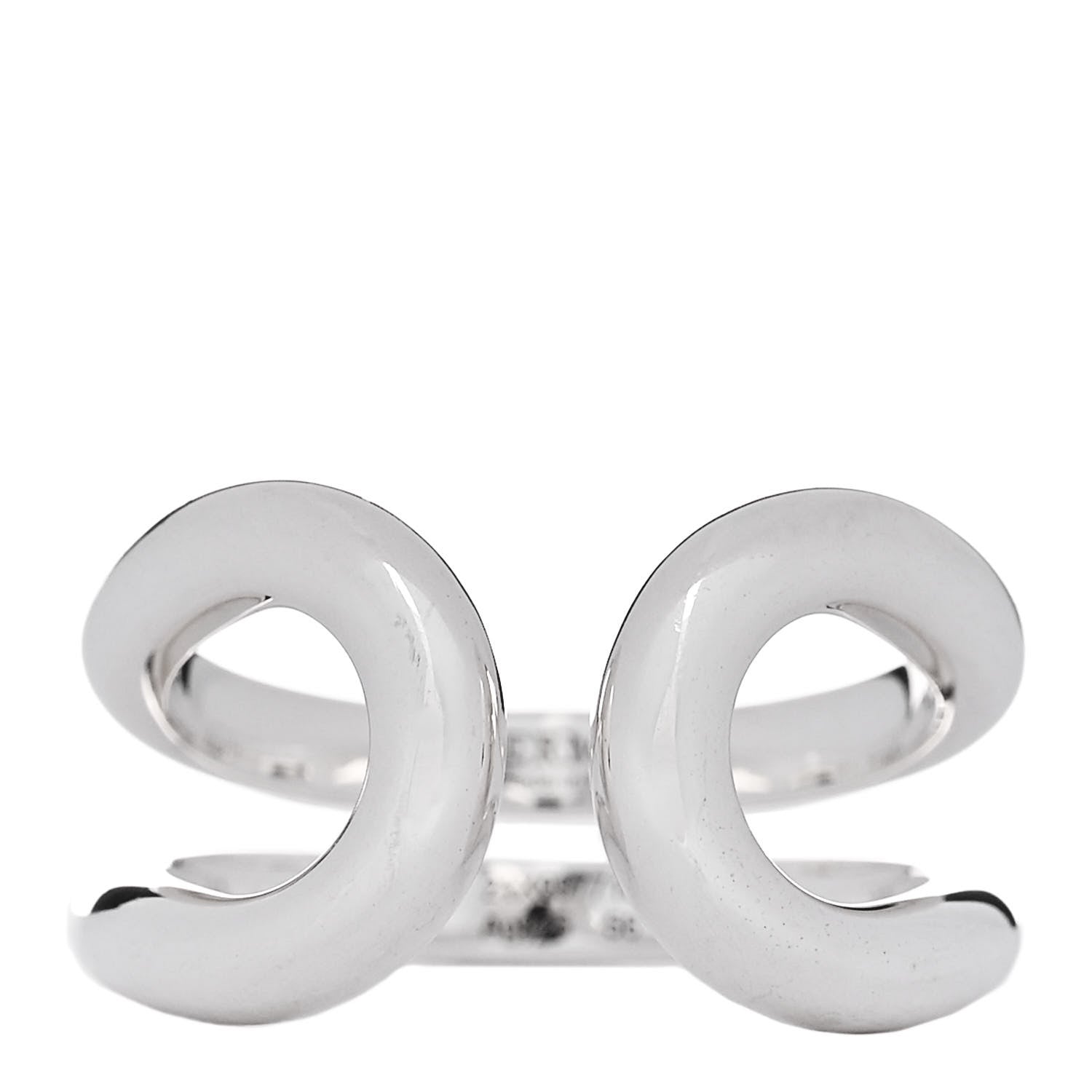 Hermes Sterling Silver Lima Ring 56 7.75 1 of 5