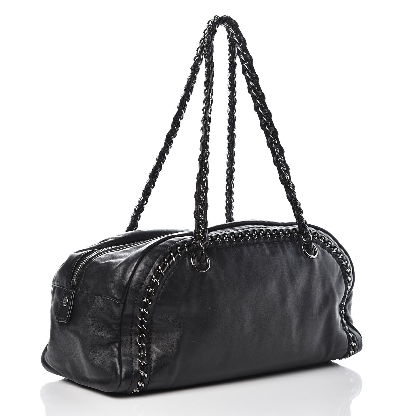 Smooth Calfskin Medium Luxe Ligne Bowler Black