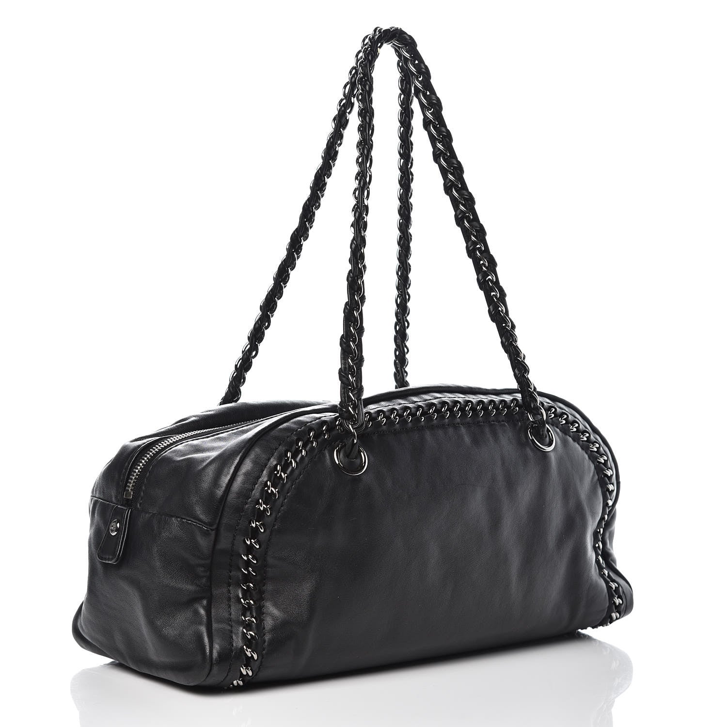 Chanel Smooth Calfskin Medium Luxe Ligne Bowler Black 3 of 14
