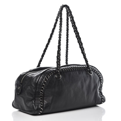 Chanel Smooth Calfskin Medium Luxe Ligne Bowler Black 3 of 14
