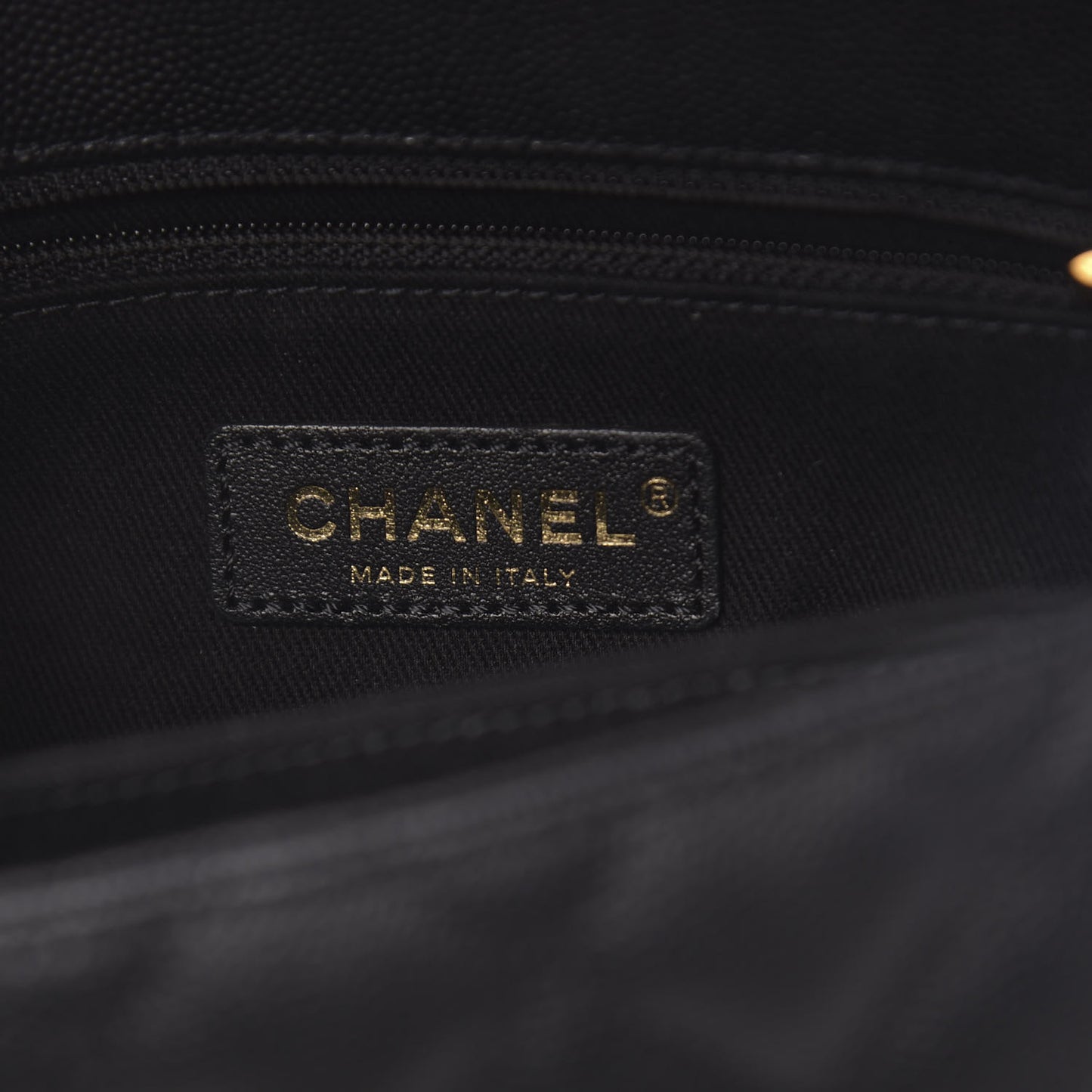 Caviar Lizard Embossed Quilted Mini Coco Handle Flap Black