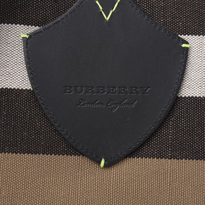 Burberry Canvas Mega Check Extra Large The Giant Reversible Tote Black Neon Yellow 12 of 18