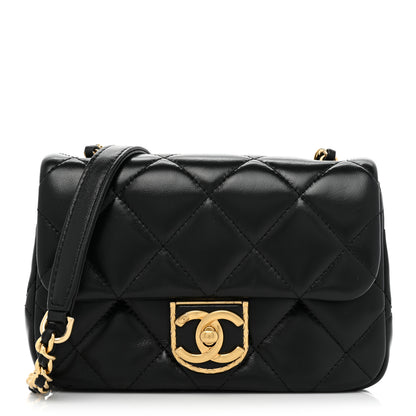 Chanel Lambskin Quilted Mini Flap Black 1 of 8
