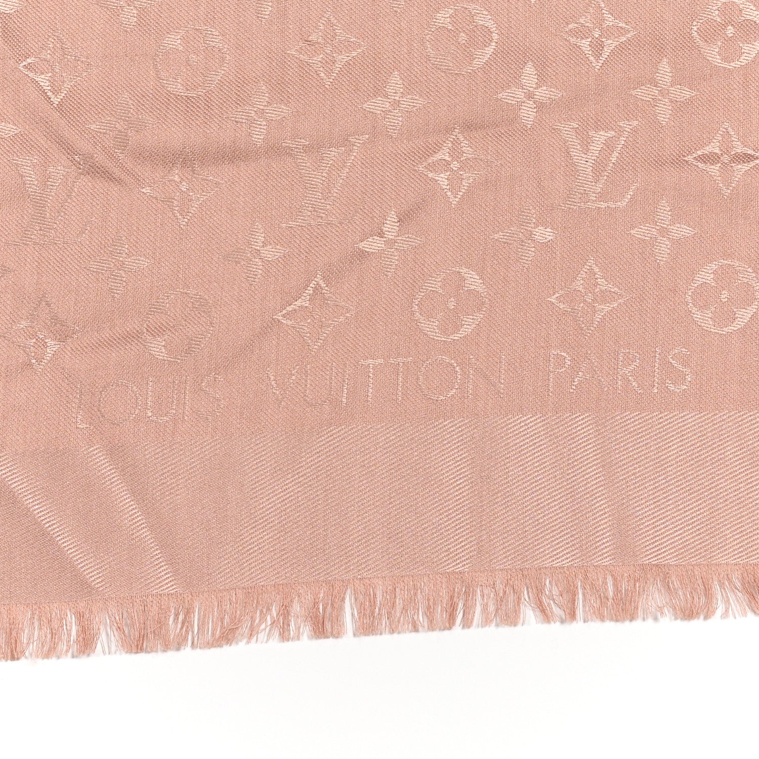 Louis Vuitton Silk Wool Monogram Shawl Kraft 2 of 5