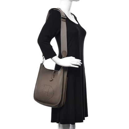Hermes Taurillon Clemence Evelyne III PM Etain 2 of 12