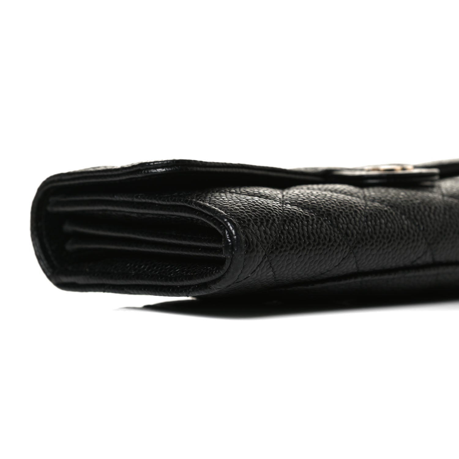 Chanel Caviar Quilted Large Gusset Flap Wallet Black 14 of 22