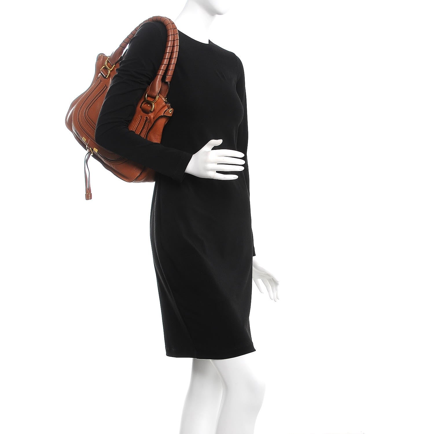 Chloe Calfskin Medium Marcie Satchel Tan 3 of 16