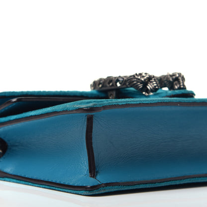 Gucci Velvet Super Mini Dionysus Shoulder Bag Pavone Cyan 7 of 9