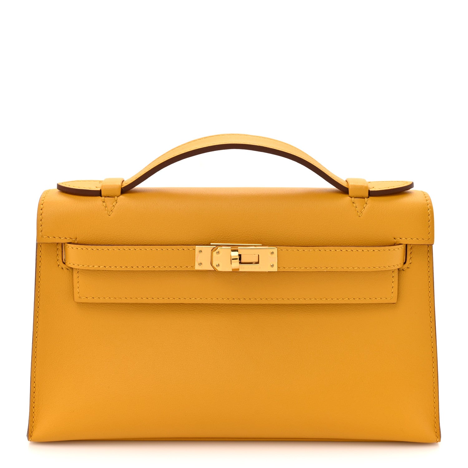 Hermes Swift Kelly Pochette Clutch Jaune Ambre 1 of 12