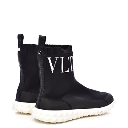 Valentino Garavani Stretch Knit VLTN Sock Sneakers 39 Black 4 of 10