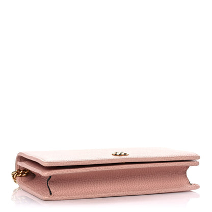 Gucci Dollar Calfskin Mini GG Marmont Chain Wallet Perfect Pink 4 of 10