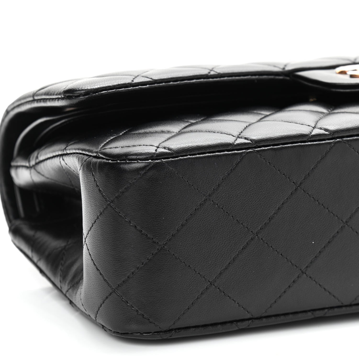 Chanel Lambskin Quilted Medium Double Flap Black 9 of 14