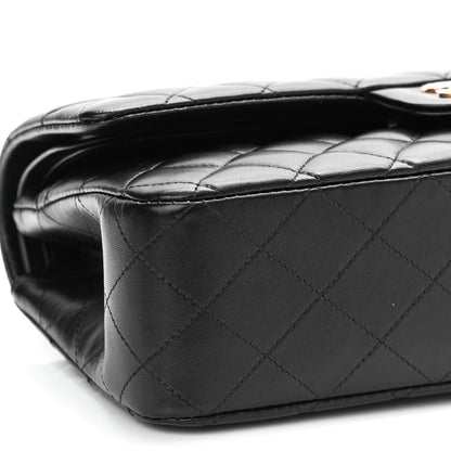 Chanel Lambskin Quilted Medium Double Flap Black 9 of 14