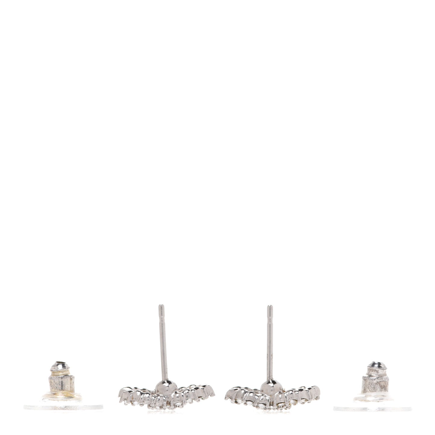 Crystal CC Earrings Silver
