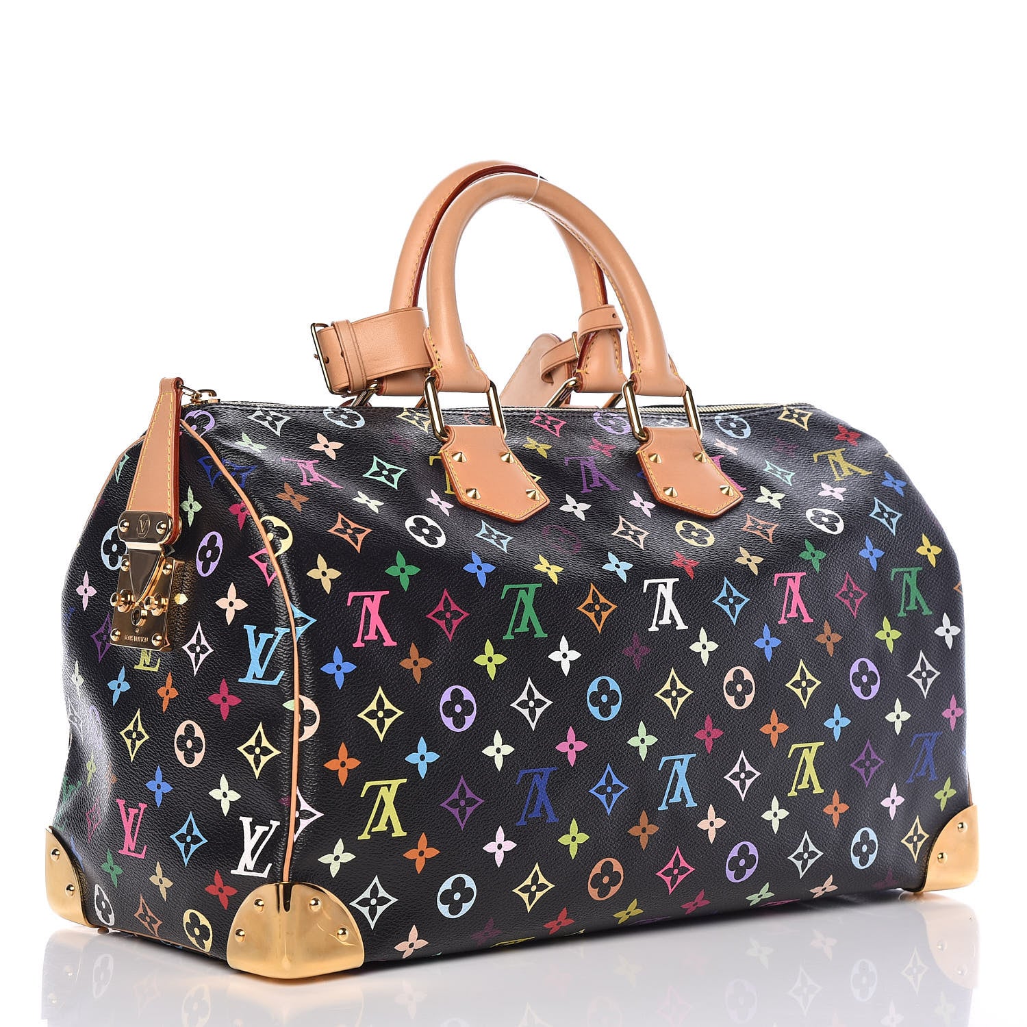 Louis Vuitton Monogram Multicolor Speedy 40 Black 3 of 13